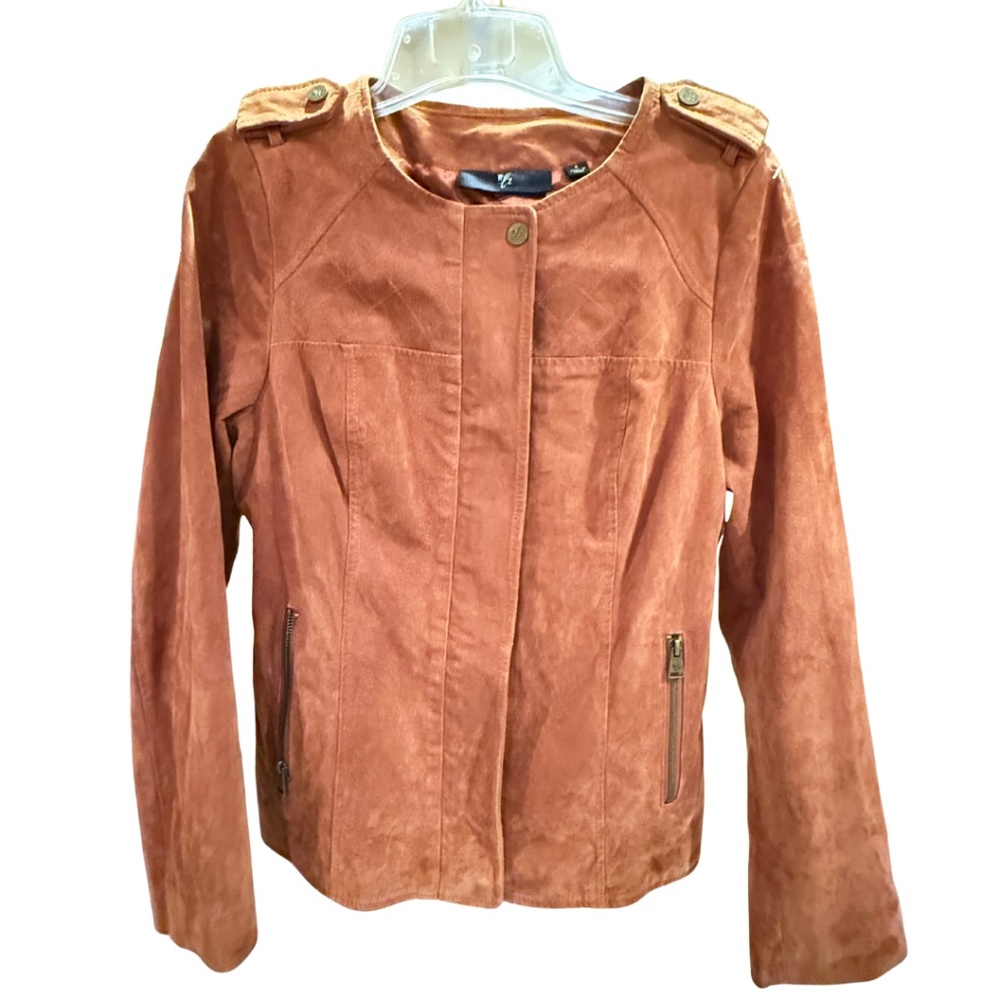 Rachel Zoe Genuine Suede 100% Leather Jacket with polyester lining